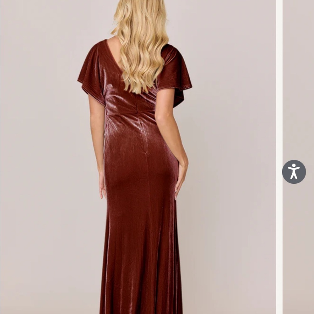 Revelry Plus Size Deep Burgundy Formal Velvet Dress | Plus Size - Picture 9 of 9